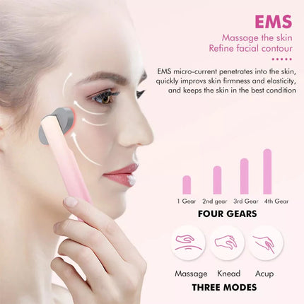 4-in1 Facial Wand LED Red Light Therapy Massage for Skin Care and Anti-Aging