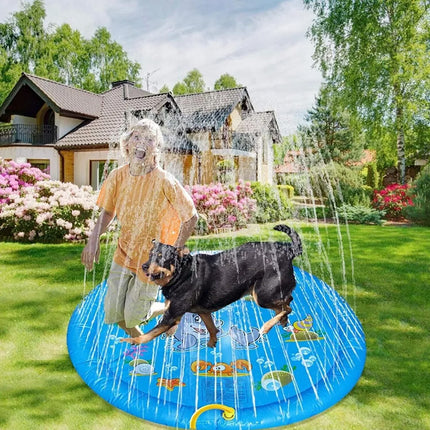 170CM Kids Sprinkler Water Mat Splash Play Pad Inflatable Spray Pool Toy