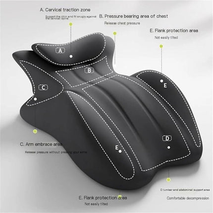 Butt Cushion for Long Sitting Couples Discreet Wedge Pillow Memory Foam Pillow (Black)