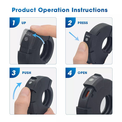 Motorcycle USB-C Charger 30W IP65 Waterproof Handlebar Mount 12V/24V