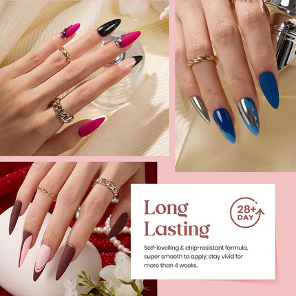 Full Gel Nail Polish Kit LED Lamp Dryer Nail Manicure Grinder With 1000pcs Nail Tips