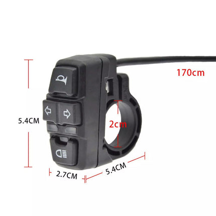 Frontlight Horn Turning Light Switch Motorcycle Bike Handlebar Control MTB