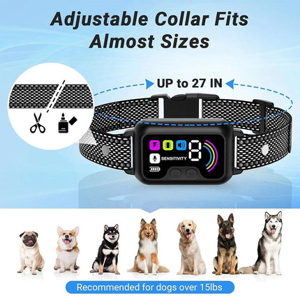Anti Bark Dog Collar Auto Stop Barking Training Collar Obedience Rechargeable