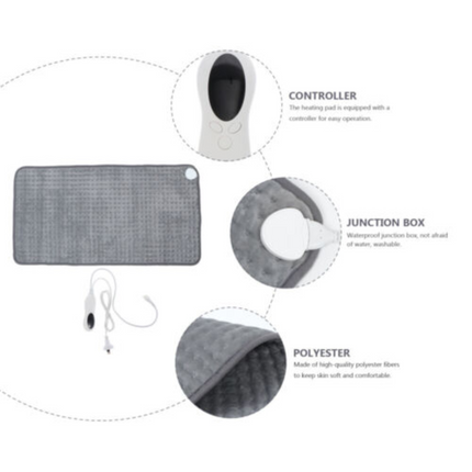 Electric Heat Pad Adjustable Heating Mat Warmer Blanket Back Pain Relief 76 x 40 cm