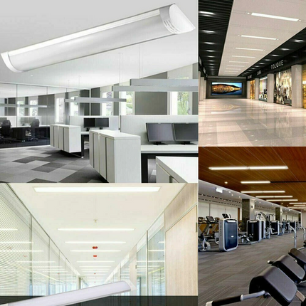 10pcs 3FT 90cm LED Batten Tube Light Garage Ceiling Panel Lamp 6500K Daylight