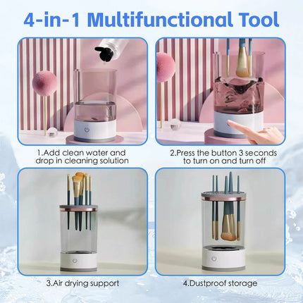 Electric Makeup Brush Cleaner & Dryer Machine Automatic Brush Fast Cleaning Tool