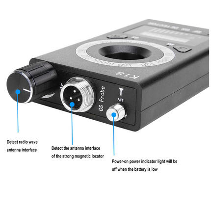 K18 RF Signal detector Anti-spy Detector Camera GSM Audio Bug Finder GPS Scanner