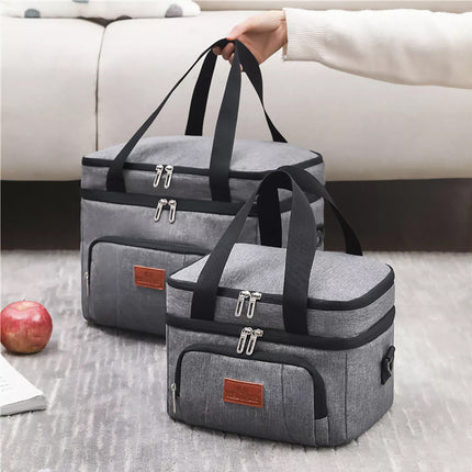 Outdoor Portable Lunch Bag Thermal Insulated Food Container Cooler Bag 10L 26x19x21CM