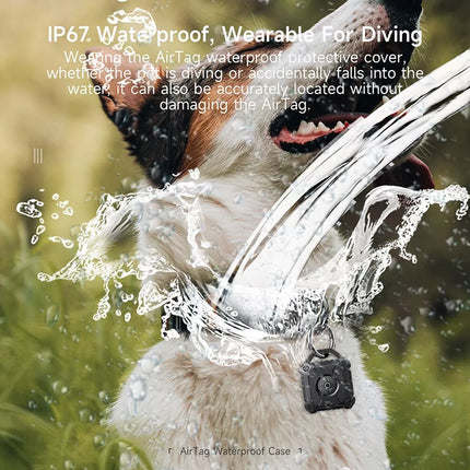 Red Apple AirTag Protective Case Waterproof TPU Cover Air Tag Tracker Loop Holder
