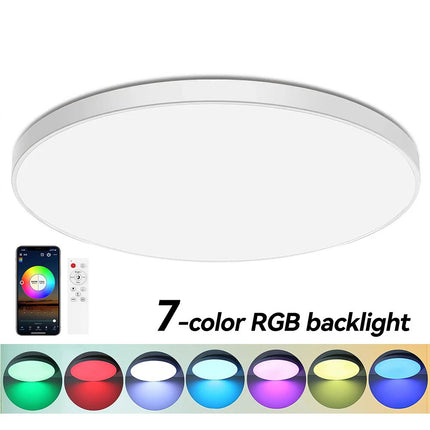 RGB LED Ceiling Light Round 28W Oyster Lamp Modern LED Downlight White