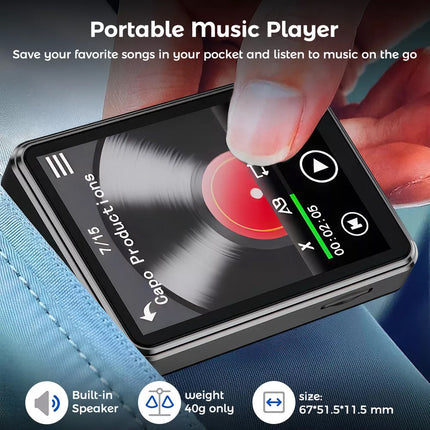 Portable Bluetooth Touch HiFi Music MP4/MP3 Player FM Radio Audio Support 128GB