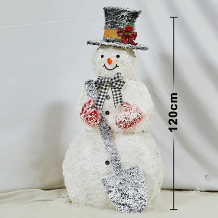 Snowman Metal Frame With Warm LED Light Christmas Decoration Lights Ornament