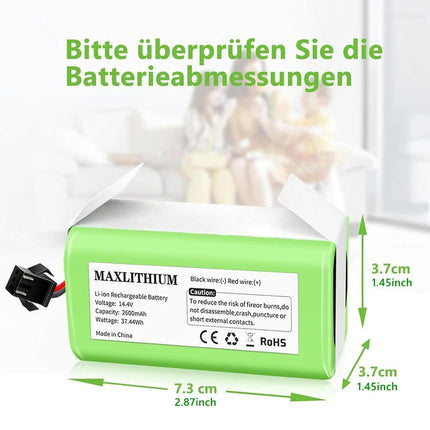 14.4V 2600mAh Replacement for Eufy RoboVac G10 G20 G30 G40 Hybrid Li-Ion Battery