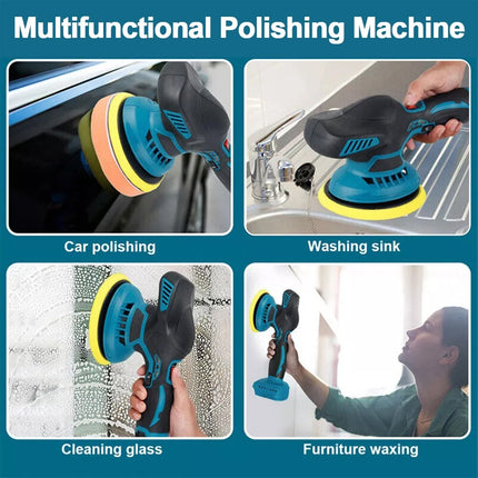 6" Cordless Car Polisher Dual Action Buffer Orbital Sander Polishing Machine