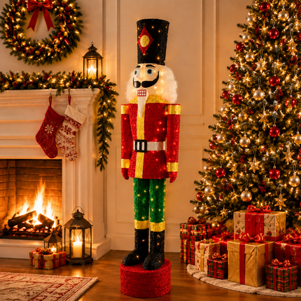 150cm Lighted Nutcracker Christmas Decoration LED Soldier Indoor Outdoor Decor