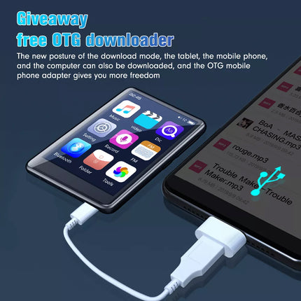 Bluetooth MP4/MP3 Touch Scree HiFi Music Player FM Radio Support 128GB