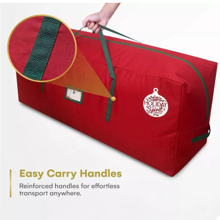 Extra Large Christmas Tree Bag-Durable Oxford Material ,Dual Zipper (red bag【165cm*38cm*76cm】)