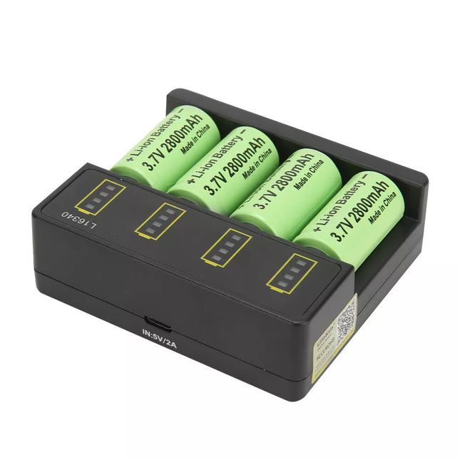 8x CR123 CR123A Rechargeable Battery + 4-Slot Charger 2800mAh For Arlo Camera
