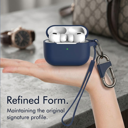 Airpods Pro 2nd Generation Case Protective Cover With Hook Midnight Blue