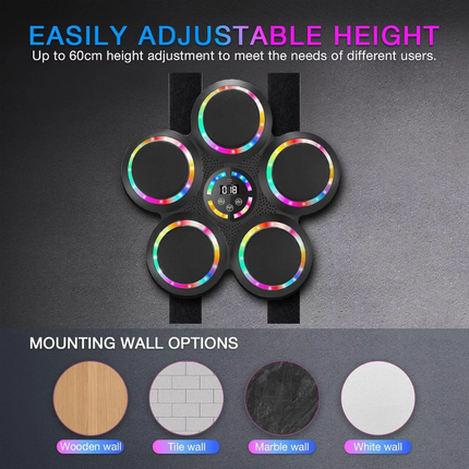 Wall Mounted Music Boxing Machine Smart Music Boxing Workout Machine Bluetooth