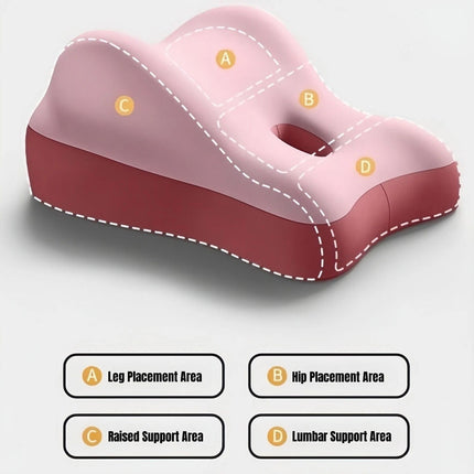 Couples Butt Cushion Multifunctional Back Waist Invisible Wedge Memory Pillow Pink