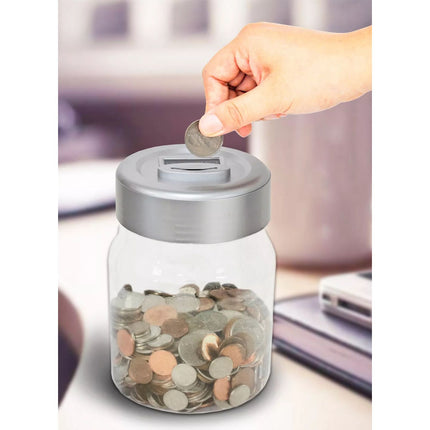 Coin Money Counting Jar Digital LCD Display OZ Coins Piggy Bank Box Gift