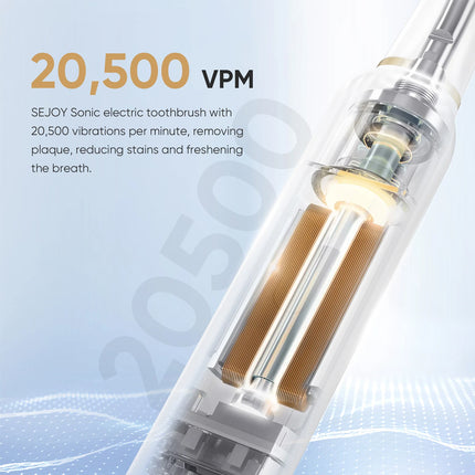 Electric Toothbrush Rechargeable With 12 Brush Heads 5 Modes Timer