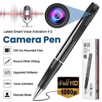1080P HD Clip On Mini Hidden Camera Pen Video Recorder Cam DV DVR Camera Pen + 64G