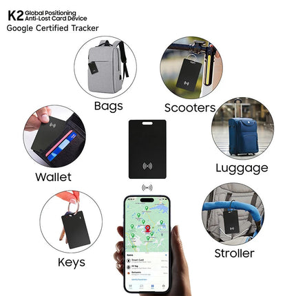 Tracking Card-2025 Upgrade Slimmest Smartcard Wallet Tracker Card Works with iOS