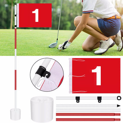 Golf Practice Hole Pole Cup Flag Backyard Stick Putting Flagstick Set 195CM C