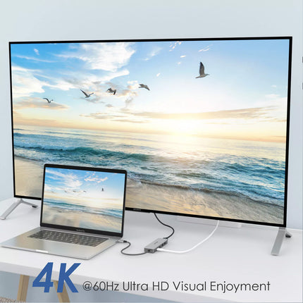 Type C to HDMI USB C Hub 4K HDMI Laptop Docking Station USB A 3.1 10Gbps 125W PD