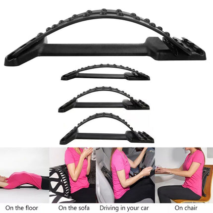Back Stretcher Pain Relief Massager Brace Lumbar Waist Fitness Spine Stretcher
