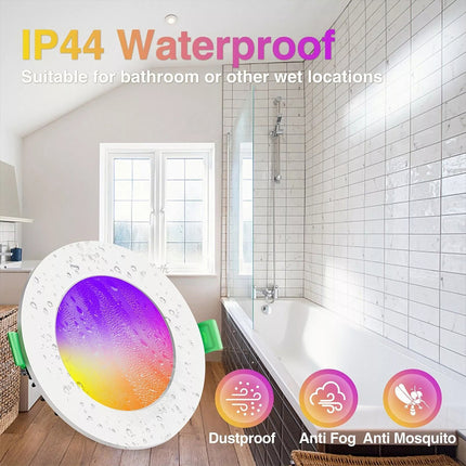 4X 10W Smart RGB CCT Bluetooth APP LED Downlight Dimmable For Google Home Alexa