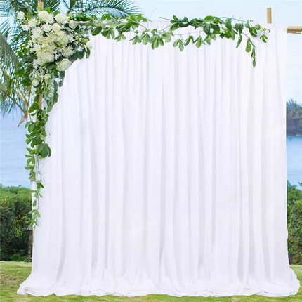 3M/6M Extra Large White Silk Backdrop Curtain Photo Drape Weddings Stage Party