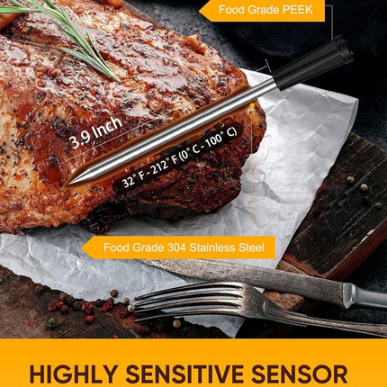 Wireless WiFi Meat Thermometer Bluetooth BBQ Food Thermometer Probe APP Control