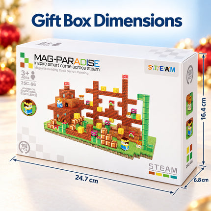 108 Pcs Building Blocks Castle Adventure 3D Cube Construction Toy Christmas Gift