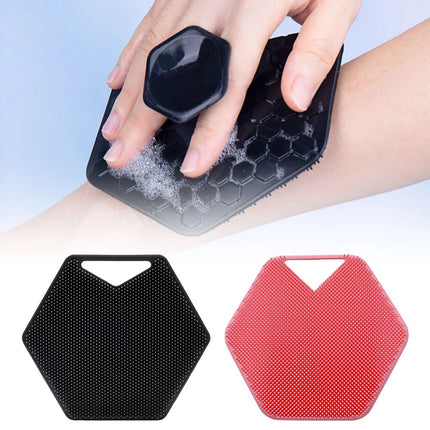 6Pcs Silicone Body Scrubber Shower Exfoliating Scrub Sponge Bath Washing Massage