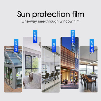 Home Tinting One Way House Window Tint Film Mirror Glass Block Heat/UV Control 80cm x 5m