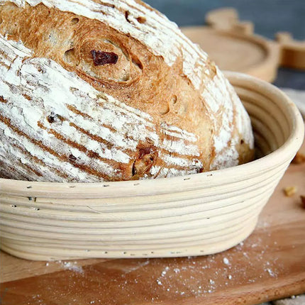 Set Of 2 Round and Oval Banneton Bread Proofing Basket Sourdough Tools Kit
