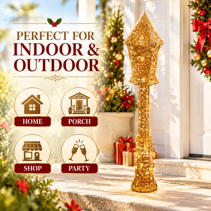 LED Christmas Floor Lamp Lantern Light Indoor Outdoor Holiday Decor for Home Garden 75/150cm