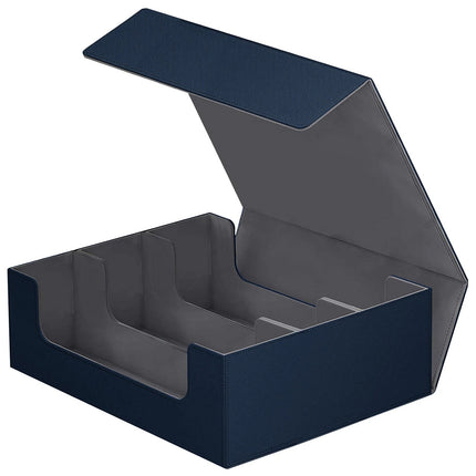 Card Deck Storage Box 1800+ Card Deck Holder Box Trading Card Storage Box Magnet Blue