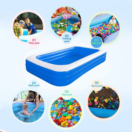 Children Kids Adult Inflatable Swimming Pool Family Above-Ground Pools