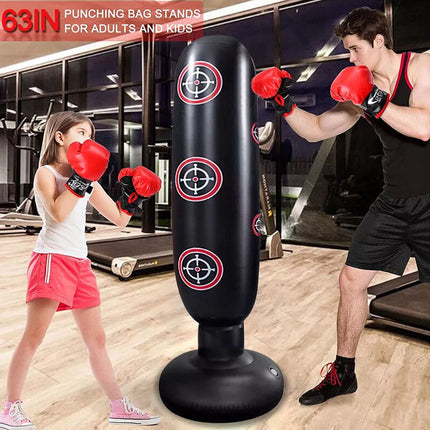 Free Standing Boxing Punching Bag - Boxing Stand Dummy Target Fitness Kick MMA