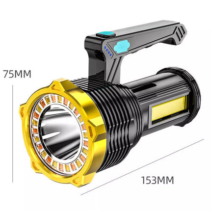 2Pcs 12000000LM LED Flashlight Super Bright Torch USB Rechargeable Lamp High Powered