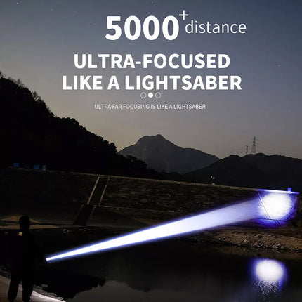 100000 Lumen Battery Rechargeable LED Torch Flashlight Camping Work Spotlight