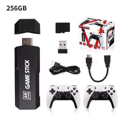 256G 58000+ 4K HDMI TV Video Game Stick Retro Gaming Console w/ 2 Wireless Controller
