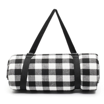 Large Picnic Blanket Premium Cashmere RED Rug Waterproof Mat Outdoor 200X200cm Black