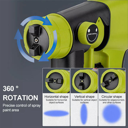 Cordless High Pressure Spray Gun Paint Sprayer For Ryobi 18V Battery