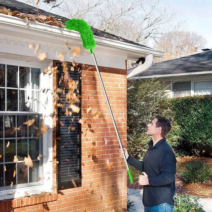 Gutter Cleaning Brush Roofing Tool with Telescopic Extendable Pole Grey