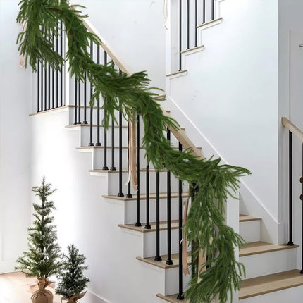 Christmas Norfolk 6 Ft Pine Garland Greenery Garland for Home Decor Fireplace